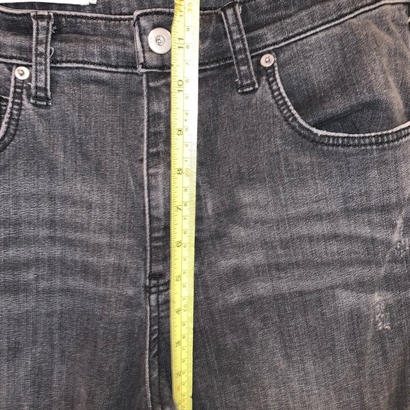 Anthropologie Pilcro Gray Relaxed Straight Leg Cropped Jeans size 30 - Picture 6 of 8